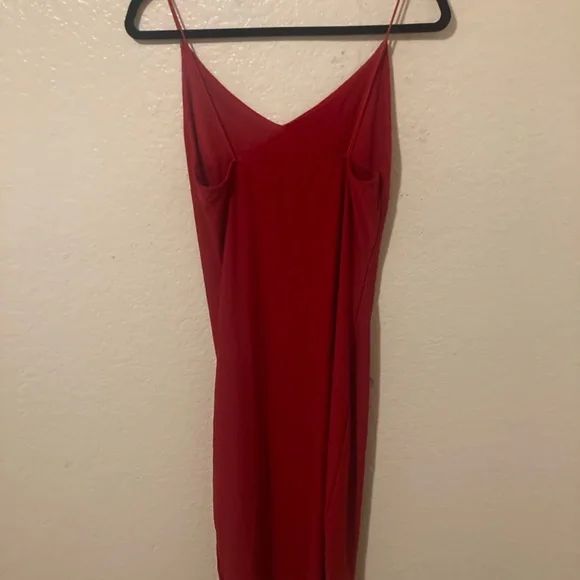 Mind Code Strapless Red Dress - Picture 2 of 4